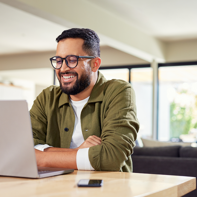 men smiling while working